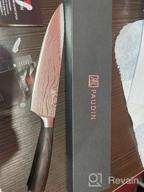 img 1 attached to 🔪 PAUDIN N1 8 inch Chef Knife - Premium German High Carbon Stainless Steel Kitchen Knife, Sharp and Professional Meat Knife with Ergonomic Handle, perfect for Family & Restaurant - Includes Gift Box review by Ada Boguszewska ᠌