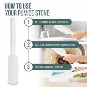 img 1 attached to Powerstone Pumice Stone with Extra Long Handle - Non-Toxic Toilet Cleaning Pumice Stone - Odor Resistant for Limescale and Hard Water Stains - Versatile for Grills, Tile, Grout, Swimming Pool - 2-Pack