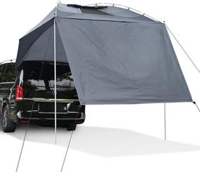 img 4 attached to 🚙 Yescom Waterproof Car Awning: Portable Trailer Sun Shelter for Outdoor Camping, SUV, Truck, Van - Gray