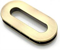 ввинчивающиеся овальные проушины для ручек кошельков - матовая латунная отделка - 4 комплекта логотип