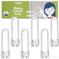 secure and convenient: reusable 6-pack sliding cabinet locks for childproofing logo
