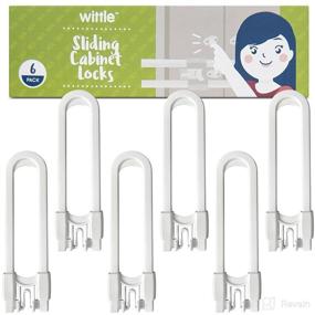 img 4 attached to Secure and Convenient: Reusable 6-Pack Sliding Cabinet Locks for Childproofing
