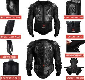 img 2 attached to 🧥 High-Quality Men's Motorcycle Protective Jacket - Ideal for Sport Motocross, MTB Racing, Full Body Armor Protector (Size: 3XL)