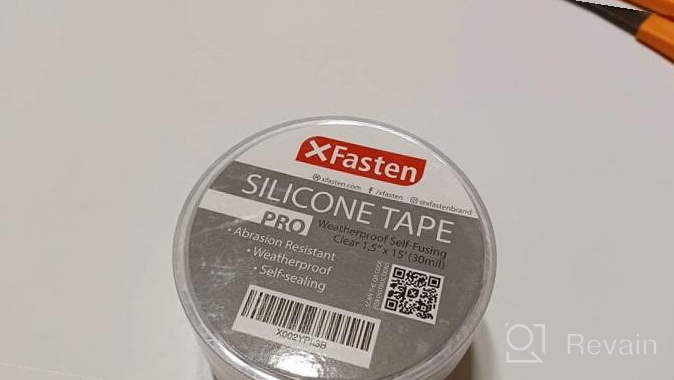img 1 attached to XFasten Self-Fusing Silicone Tape Pro: 30Mils Weatherproof Seal For Outdoor Coax, Electrical Cables & Pipe Leaks | 1.5In X 15Ft Black review by Todd Stone