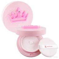 🍑 peach and baby kids sun cushion spf50+ pa+++ 15g - travel size sunscreen compact for sensitive and damaged skin (pink tiara) логотип