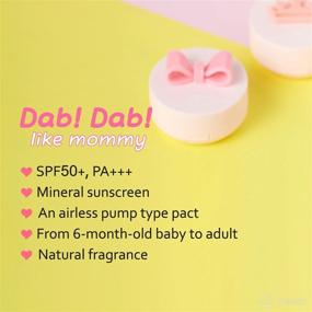 img 3 attached to 🍑 Peach and Baby Kids Sun Cushion SPF50+ PA+++ 15g - Travel Size Sunscreen Compact for Sensitive and Damaged Skin (Pink Tiara)