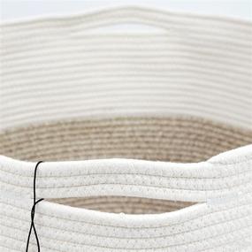 img 2 attached to 🧺 Casaphoria Large Cotton Rope Basket 15.8x15.8x13.8 - Woven Blanket and Laundry Basket (Pack of 1)