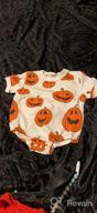 img 1 attached to 🎃 Pumpkin Sweatshirt Romper for Baby Halloween Outfit - Unisex Long Sleeve Onesie, Fall Halloween Baby Clothes review by Ken Vargas