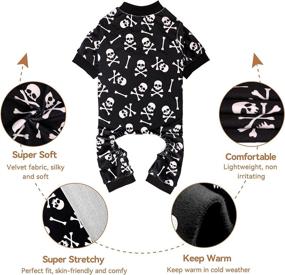 img 1 attached to 🐶 Cozy and Flexible Dog Pajamas Onesie in Soft Short Plush Fabric - Ultimate Comfort for your Canine