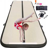 dobests inflatable gymnastic mat - versatile air track tumbling mat with multiple sizes and thickness options and electric air pump included logo