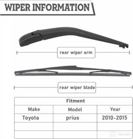 img 3 attached to HODEE Back Windshield Rear Wiper Arm Blade Nut Set Replacement for Toyota Prius 2010-2015, Rear Wiper Cover Assembly Accessories, Window Wiper Cap Set for OE:85241-47030