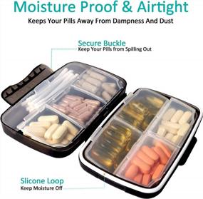 img 1 attached to Stay Organized On The Go With Fullicon'S Large Travel Pill Case - Secure, Airtight & Moistureproof