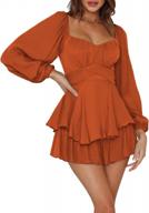 stylish and chic women's boho romper with off-shoulder design and ruffle chiffon shorts - perfect for summer jumpsuits! логотип