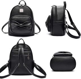 img 2 attached to Girls Purse Backpack Bowknot Leather Women's Handbags & Wallets : Fashion Backpacks