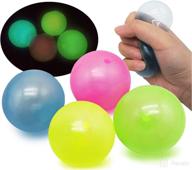 luminescent stress relief balls sticky logo