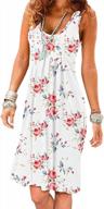 women's summer floral swing dress - yming sleeveless pleated mini sundress logo