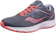 saucony womens cohesion sneaker charcoal women's shoes : athletic logo