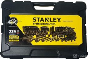 img 2 attached to STANLEY Professional Grade Black Chrome Mechanics Tool Set - Socket Set with 229 Pieces