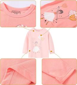 img 2 attached to Long Sleeve T Shirts Flower Unicorn Stripe Girls' Clothing : Tops, Tees & Blouses