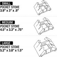 esbit ultralight folding pocket stove: 6 14g solid fuel tablets, steel construction - small size logo