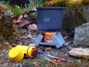 img 1 attached to Esbit Ultralight Folding Pocket Stove: 6 14G Solid Fuel Tablets, Steel Construction - Small Size