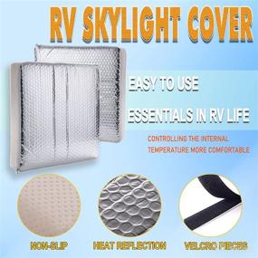 img 2 attached to RV Skylight Cover Insulator 2-Pack for 14*14*3 Inch Camper Vents with Reflective Surface - Energy Savings, Sunroof, Fits RV/Camper Vent