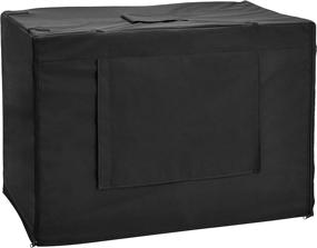 img 4 attached to 🐶 Enhanced Breathable Cover for 42-Inch Metal Dog Crate by Amazon Basics in Black