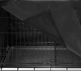 img 2 attached to 🐶 Enhanced Breathable Cover for 42-Inch Metal Dog Crate by Amazon Basics in Black