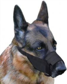 img 3 attached to Adjustable Soft Nylon Dog Muzzles - Breathable Mouth Guard Cover For Anti-Chewing, Barking & Biting - 2-Pack Set In Black And Red - Suitable For Small, Medium, And Large Dogs (M/L Size)