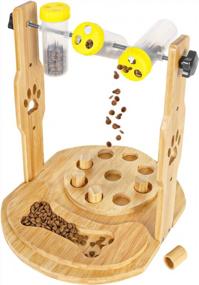 img 4 attached to Bamboo Dog Puzzle Feeder: Engage Your Pet With Mental Stimulation And Slow Feeding