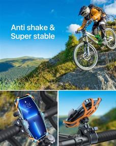 img 3 attached to 🚲 Andobil Bike Phone Mount, [Anti-Shake & Secure] Universal [Durable Handlebar Clamp] Cell Phone Holder for Bike, Bicycle & Motorcycle - Compatible with iPhone 13, 12, 11, Galaxy S22, S21 & More