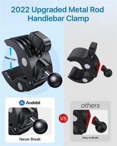 img 1 attached to 🚲 Andobil Bike Phone Mount, [Anti-Shake & Secure] Universal [Durable Handlebar Clamp] Cell Phone Holder for Bike, Bicycle & Motorcycle - Compatible with iPhone 13, 12, 11, Galaxy S22, S21 & More