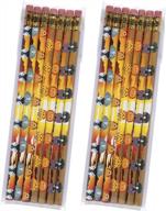 safari animals toys for tots pencil set - 14 pack of fun designs usa made #2 pencils, great gift for kids, school, and office use, ideal for stocking stuffers. logo