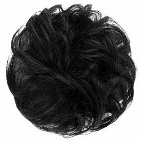 img 3 attached to 100% Human Hair Messy Bun Piece - Real Hair Extension For Women & Girls | FESHFEN