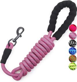 img 4 attached to Mycicy 7FT Heavy Duty Rope Dog Leash, 1/2" Diameter Strong Nylon Medium Large Dog Leash With Soft Handle – For Outdoor Pets Training Walking Playing Exploring
