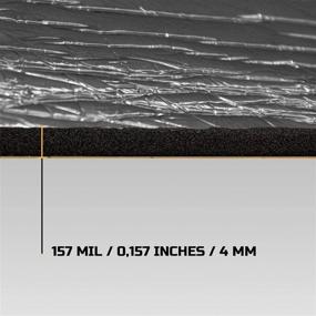 img 2 attached to 🚗 Siless Liner 157 mil 36 sqft Aluminum Foil Finish Car Sound Deadening & Heat Insulation Closed Cell Foam - Advanced PE Foam Sound Deadener