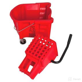 img 3 attached to 🧹 Genuine Joe GJO18800 Plastic Mop Bucket/Wringer Combo Red - 6.50 Gallon Capacity: Efficient Cleaning Solution