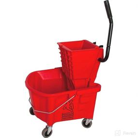 img 2 attached to 🧹 Genuine Joe GJO18800 Plastic Mop Bucket/Wringer Combo Red - 6.50 Gallon Capacity: Efficient Cleaning Solution