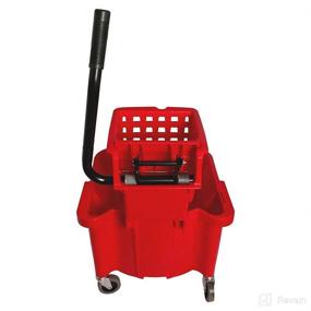 img 4 attached to 🧹 Genuine Joe GJO18800 Plastic Mop Bucket/Wringer Combo Red - 6.50 Gallon Capacity: Efficient Cleaning Solution