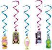 fun and whimsical 1950s soda shop hanging swirls - set of 5, 34 x 3-feet, multicolor by beistle logo