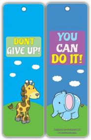 img 1 attached to Creanoso Bookmarks For Kids Boys Girls (60-Pack) - Safari Animals Motivational Sayings – Stocking Stuffers Classroom Incentives Teacher Rewards Birthday Party Favors Supplies