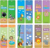 creanoso bookmarks for kids boys girls (60 шт.) - safari animals мотивационные высказывания - чулки stuffers поощрения в классе награды для учителей сувениры на день рождения поставки логотип