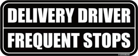 img 4 attached to 🚚 GEEKBEAR Frequent Stops Car Magnet: A Cautionary Sign for Delivery Drivers - No Stickers Amazon Flex Magnetic Sign (1 Pack)