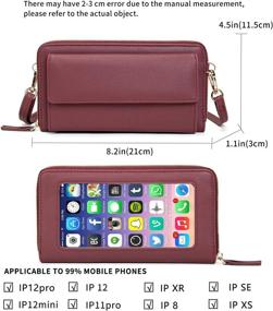 img 2 attached to Womens Blocking Wallet Leather Luxury Women's Handbags & Wallets via Wallets