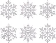 серебряные блестящие украшения в виде снежинок - 30-каратные елочные украшения с серебряной веревкой на рождество, свадьбу, день рождения и дом логотип