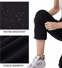 img 1 attached to Winter Fleece-Lined Joggers For Women: Water-Resistant Hiking Cargo Pants With Lounge, Athletic And Track Capabilities