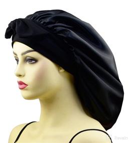 img 2 attached to 💤 Silk Sleep Bonnet Cap for Satin Sleeping