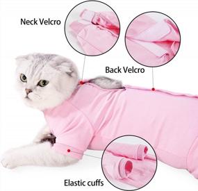 img 2 attached to Surgical Recovery Suit For Cats - Male And Female Abdominal Wounds, Anti-Licking And Skin Disease Pajama, Cone E-Collar Alternative With Soft Fabric - Professional Pet Onesies