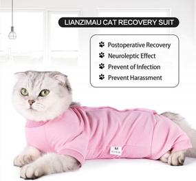 img 1 attached to Surgical Recovery Suit For Cats - Male And Female Abdominal Wounds, Anti-Licking And Skin Disease Pajama, Cone E-Collar Alternative With Soft Fabric - Professional Pet Onesies
