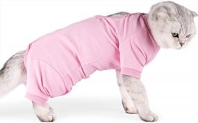 img 3 attached to Surgical Recovery Suit For Cats - Male And Female Abdominal Wounds, Anti-Licking And Skin Disease Pajama, Cone E-Collar Alternative With Soft Fabric - Professional Pet Onesies